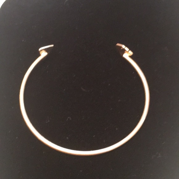 Arrow Bracelet, Gold Toned, Rhinestone - Picture 5 of 6